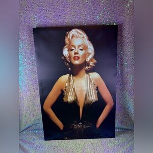 Glamorous Gold and Black Marilyn Monroe Wall Art
